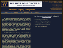 Tablet Screenshot of dallas-infringement-law.com